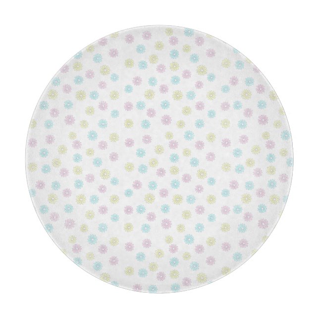 Pastel flowers cutting board (Front)
