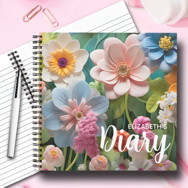 Pastel Flowers Diary Notebook (Creator Uploaded)