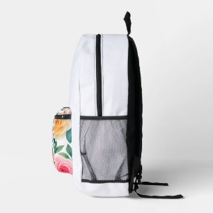 Pastel Flowers Floral Design Soft Vintage Botanic Printed Backpack