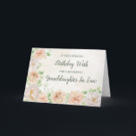Pastel Flowers Granddaughter In Law Birthday Card<br><div class="desc">Pretty and thoughtful greeting card for your granddaughter in law's birthday with delicate spring pastel watercolor flowers.</div>