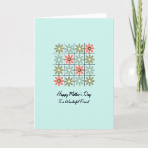 Pastel Flowers Mother Card Friend