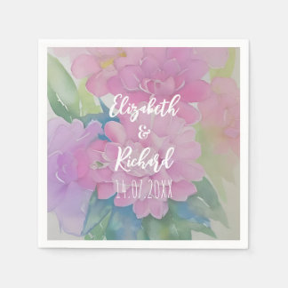 Pastel flowers napkin