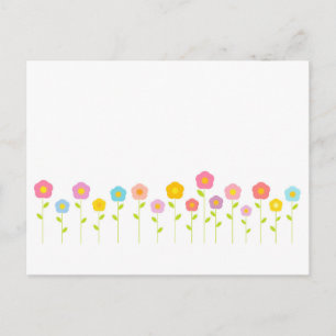 Pastel flowers Postcard