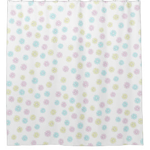 Pastel Flowers Shower Curtain