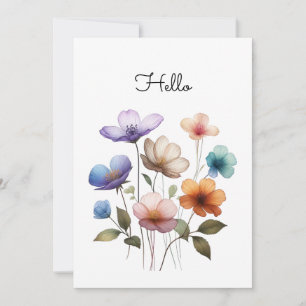 Pastel Flowers Watercolor Illustration Customise 
