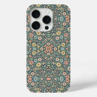 Pastel  flowers with a dark background iPhone 15 pro case