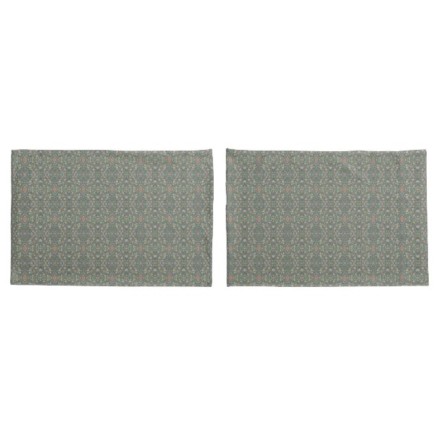 Pastel  flowers with a dark background pillowcase (Back-Set)