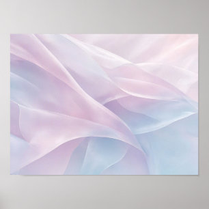 Pastel Flowing Waves Abstract Wall Art