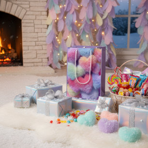 Pastel Fluffy Hearts Gift Bag