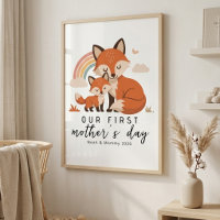 Pastel Fox Mum Baby First Mother’s Day Nursery
