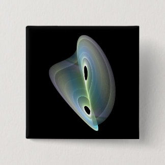 pastel  fractal 15 cm square badge