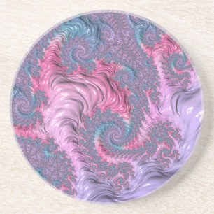 Pastel Fractal Coaster