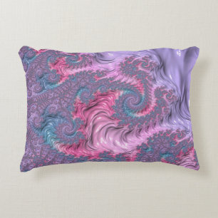 Pastel Fractal Decorative Cushion
