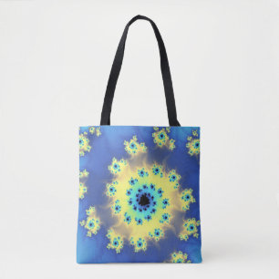 Pastel Fractal Galaxies Multiplication Abstract Tote Bag