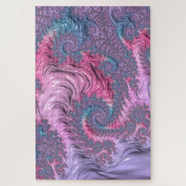 Pastel Fractal Jigsaw Puzzle (Vertical)