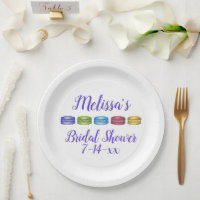 Pastel French Macaron Cookie Pastry Bridal Shower