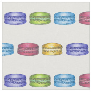 Pastel French Macaron Cookies Bakery Pastry Chef Fabric