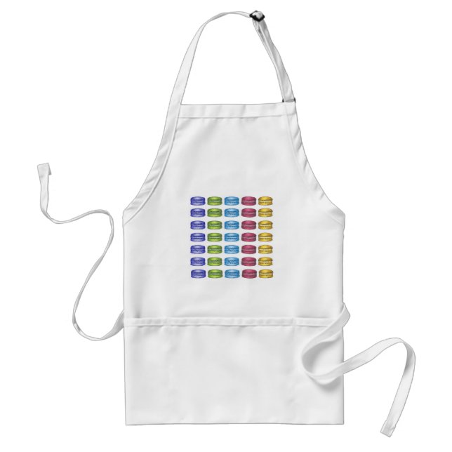 Pastel French Macaron Cookies Bakery Pastry Shop Standard Apron (Front)