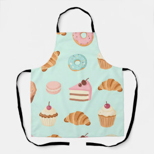 Pastel French Pastries Cute Dessert Pattern Apron