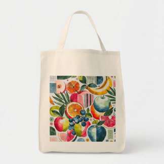 Pastel Fruit Symphony Tote Bag