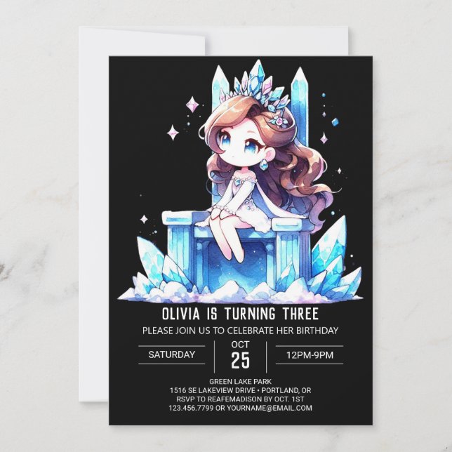 Pastel Fun Princess Birthday  Invitation (Front)