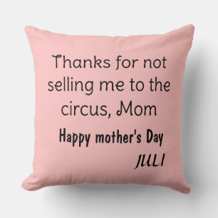 pastel funny modern simple happy mother's day cushion
