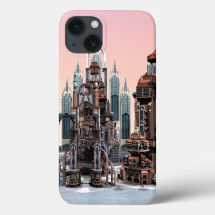 Pastel Futuristic City Fantasy Skyline Art iPhone 13 Case