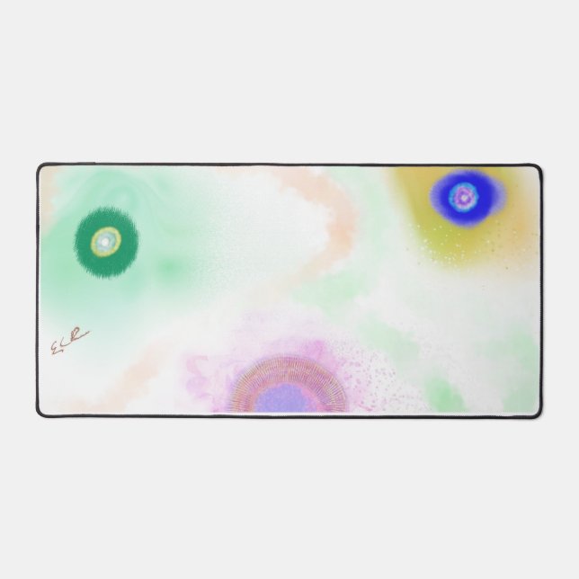 Pastel Galaxies Impressionist Art Desk Mat (Front)