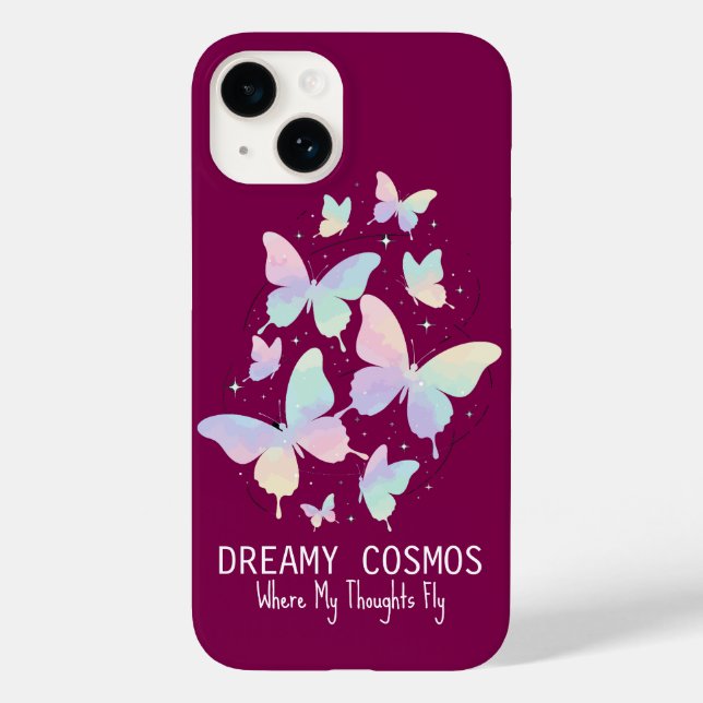 Pastel Galaxy Butterflies Dreamy Aesthetic Case-Mate iPhone Case (Back)