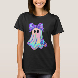 Pastel Galaxy Ghost Halloween Girl Kids Ghost Coqu T-Shirt