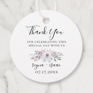 Pastel Garden Floral Wedding Thank You Favour Tags