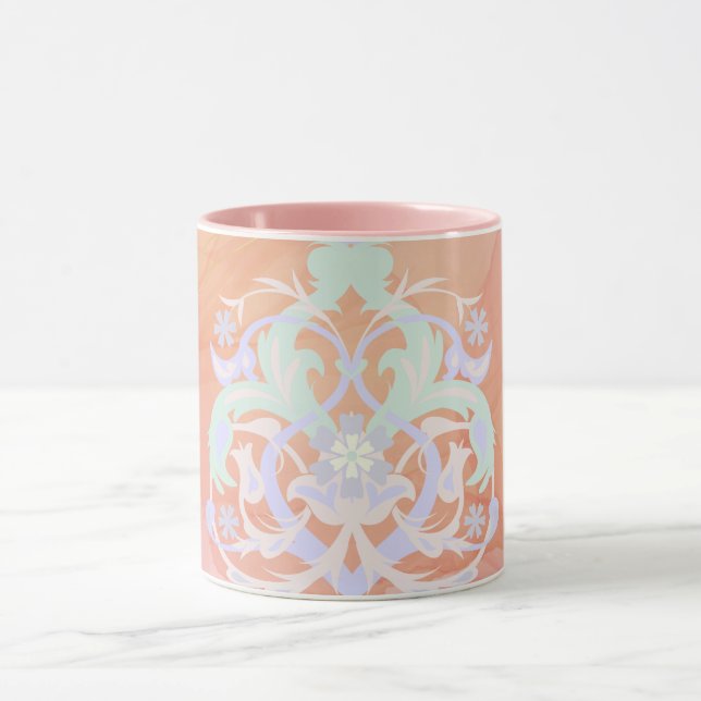 Pastel Garden Harmony – Nature Artwork Mug (Center)