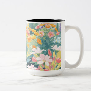 Pastel Garden Impression Two-Tone Coffee Mug