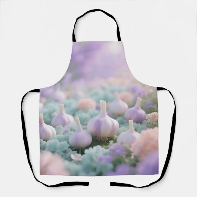 Pastel Garlic Garden Dreamscape Apron (Front)