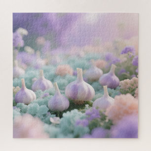 Pastel Garlic Garden Dreamscape Jigsaw Puzzle