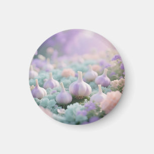 Pastel Garlic Garden Dreamscape Magnet