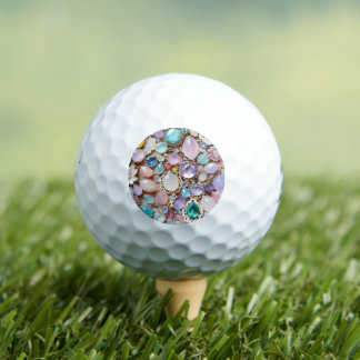 Pastel Gems And Jewels In Pinks & Purples Golf Balls