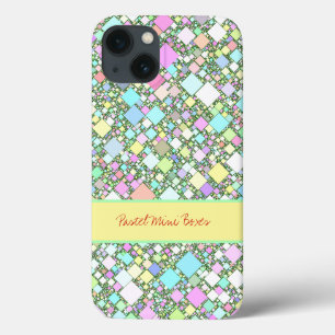 Pastel Geometric Abstract Background Personalised iPhone 13 Case