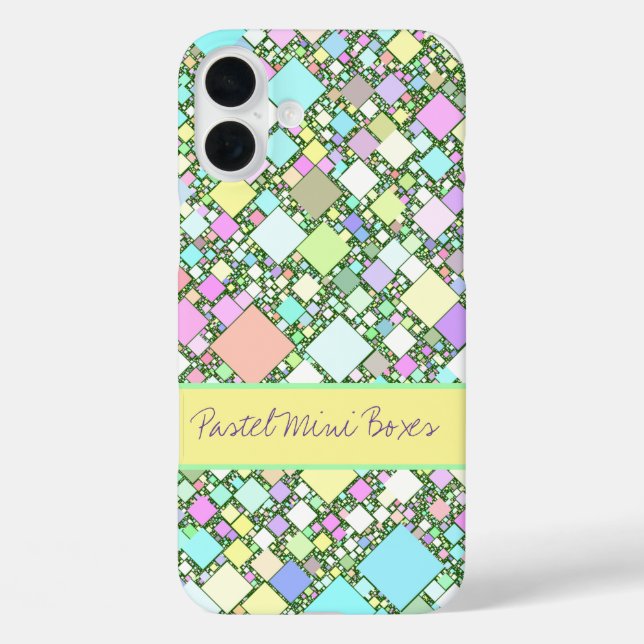 Pastel Geometric Background Personalised Case-Mate iPhone Case (Back)