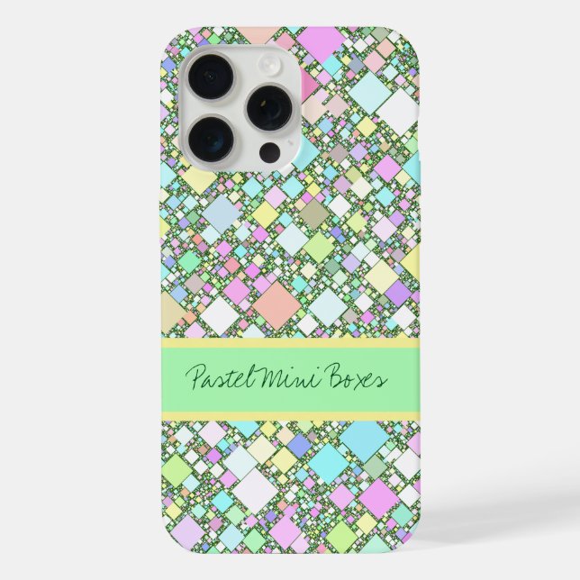 Pastel Geometric Background Personalised iPhone Case (Back)
