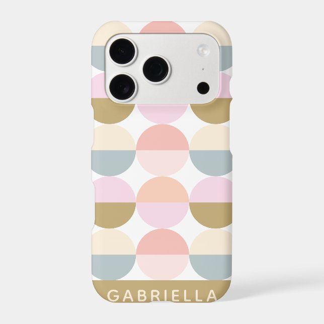 Pastel Geometric Circles Pattern Personalised (Back)