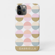 Pastel Geometric Circles Pattern Personalised