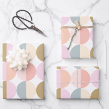 Pastel Geometric Circles Pattern 
