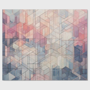 Pastel Geometric Dream – Modern Abstract Pattern Wrapping Paper