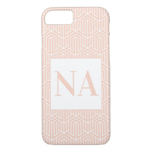 Pastel geometric initial / monogram iPhone 8/7 case