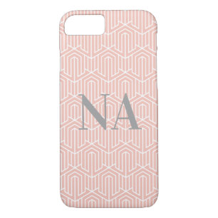 Pastel geometric initial / monogram iPhone 8/7 case