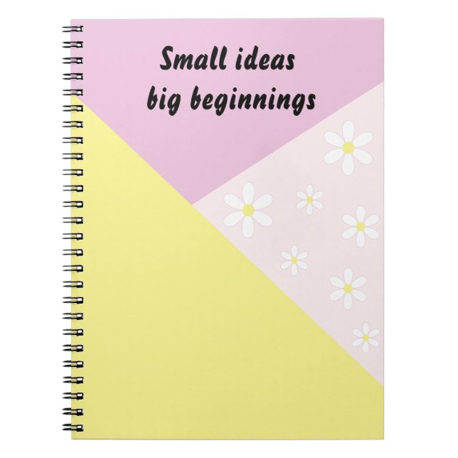 Pastel Geometric Notebook with Editable Text (Front)