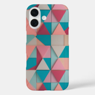 Pastel Geometric Pattern – Apple iPhone 16 Case