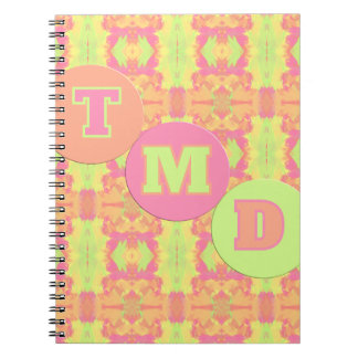Pastel Geometric Pattern With Circles Notebook