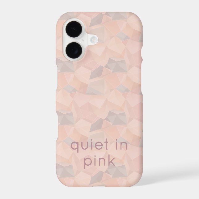 Pastel Geometric Pop | Blush Custom iPhone Case (Back)